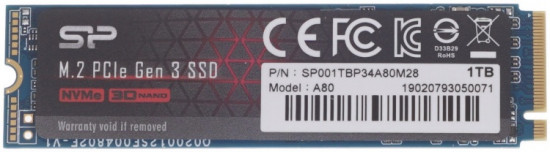 SSD накопитель SP001TBP34A80M28 