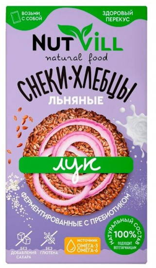 Снеки-хлебцы льняные «Лук»