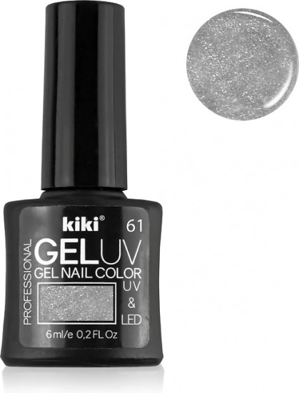 Гель-лак для ногтей «Gel Uv & Led», оттенок 61 Серебряный фейерверк