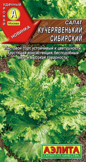 Семена салата «Кучерявенький сибирский»