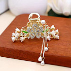 Заколка-краб с ландышами