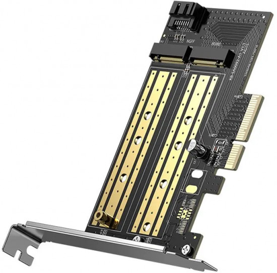 Преходник Ugreen для M.2 NVMe + M.2 NGFF с PCI-E 3.0x4 CM302