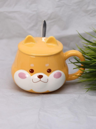 Кружка с крышкой и ложкой «Adorable pet»