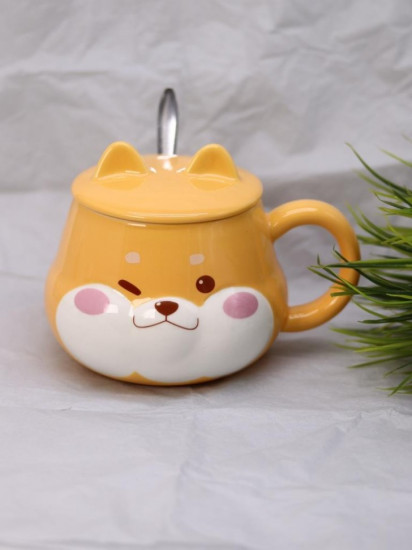 Кружка с крышкой и ложкой «Adorable pet»
