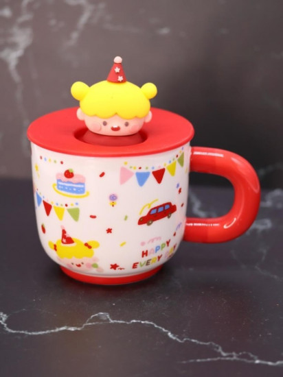 Кружка с крышкой «Birthday party»