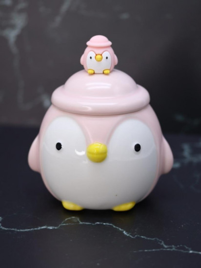 Кружка с крышкой и ложкой «Little penguin»