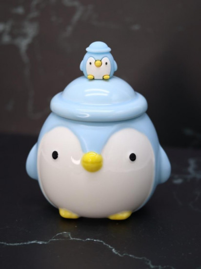 Кружка с крышкой и ложкой «Little penguin»