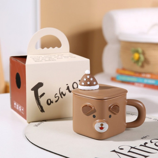 Кружка с крышкой «Cubic animal, bear»