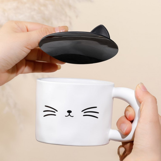 Кружка с крышкой «Simple cat»