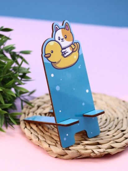 Подставка под телефон и планшет «Duck and cat»