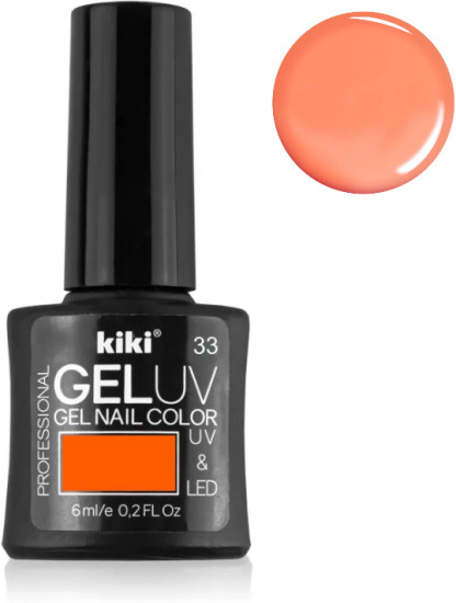 Гель-лак для ногтей «Gel Uv & Led», оттенок 33 Ярко-оранжевый