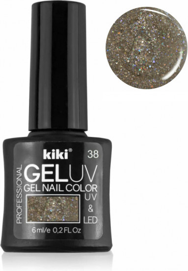 Гель-лак для ногтей «Gel Uv & Led», оттенок 38 Прозрачный с крупными блестками