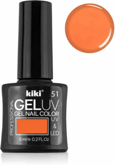 Гель-лак для ногтей «Gel Uv & Led», оттенок 51 Насыщенный оранжевый