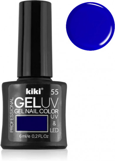 Гель-лак для ногтей «Gel Uv & Led», оттенок 55 Синий электрик