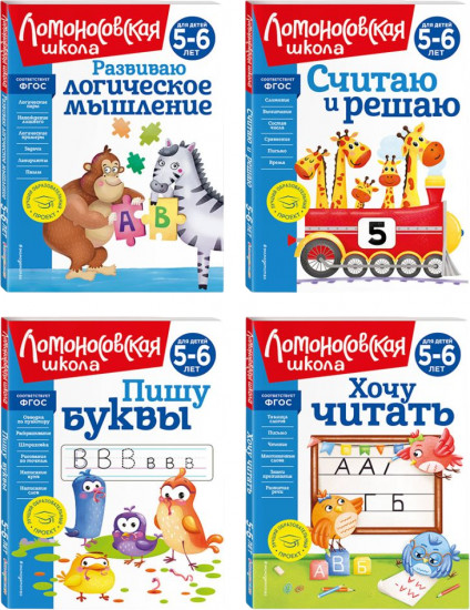 Считаю и решаю. Пишу буквы. Хочу читать. Развиваю логическое мышление. Комплект из 4 книг