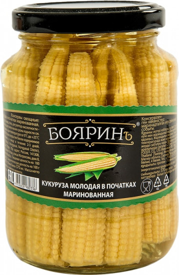 Кукуруза молодая в початках маринованная