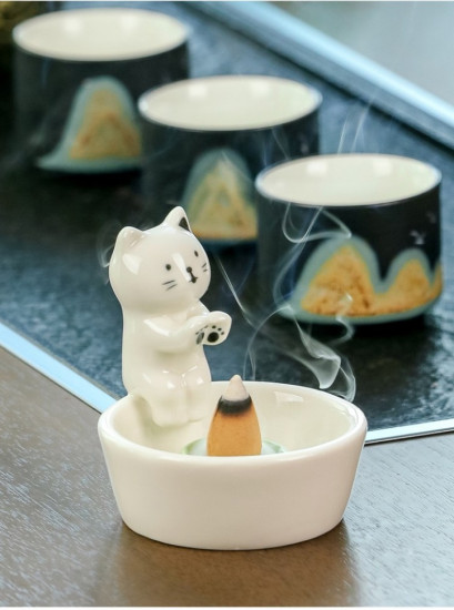 Подставка для благовоний «Kitty warms»