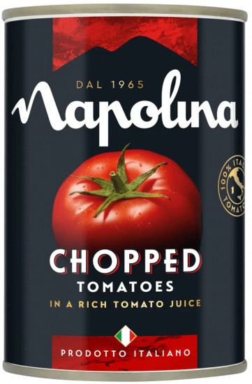 Томаты резаные кубиками в томатном соке «Chopped tomatoes in a Rich Tomato Juice»