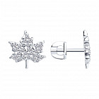 Серьги из серебра с фианитами