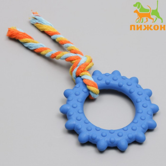 Игрушка для собак жевательная с канатом «Кольцо с хвостом»