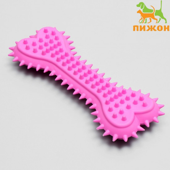 Игрушка жевательная литая «Кость с шипами»