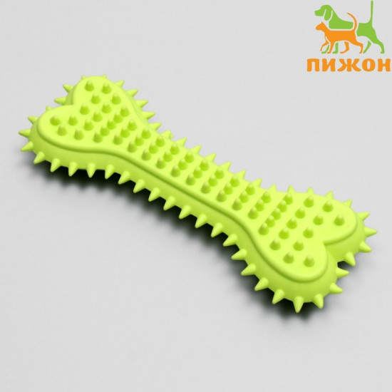 Игрушка жевательная литая «Кость с шипами»