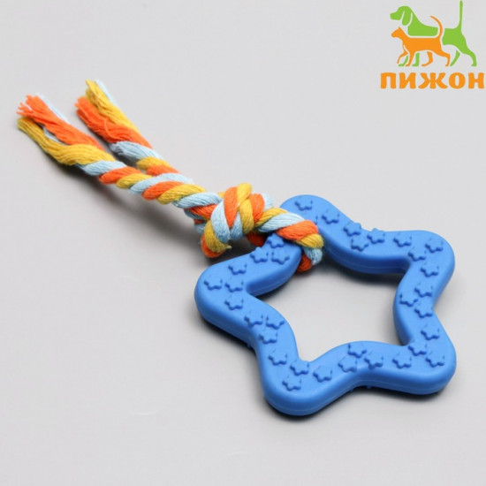 Игрушка жевательная с канатом «Звезда с хвостом»