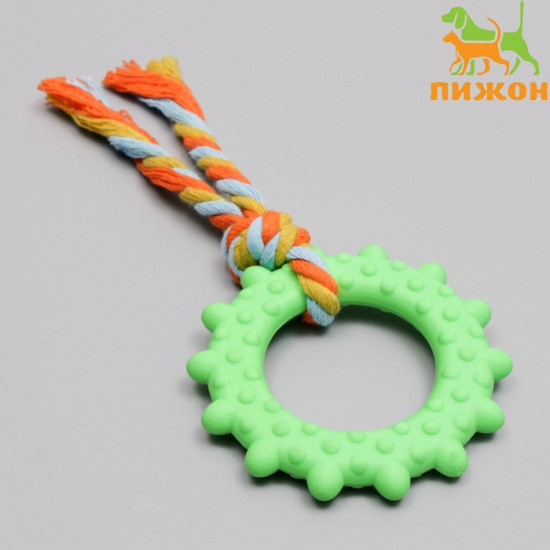 Игрушка жевательная с канатом «Кольцо с хвостом»