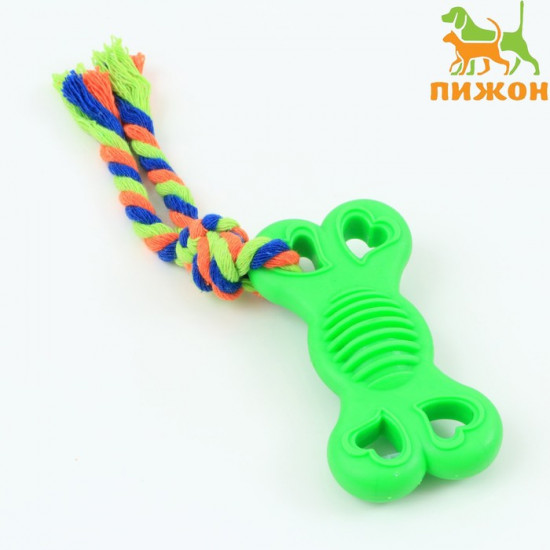 Игрушка жевательная с канатом «Косточка на привязи»