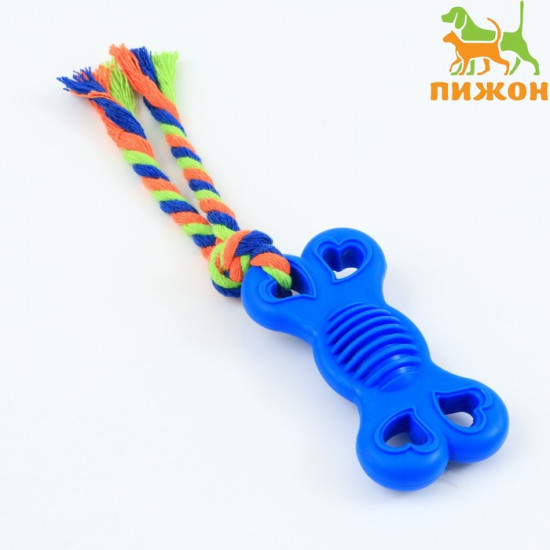 Игрушка жевательная с канатом «Косточка на привязи»