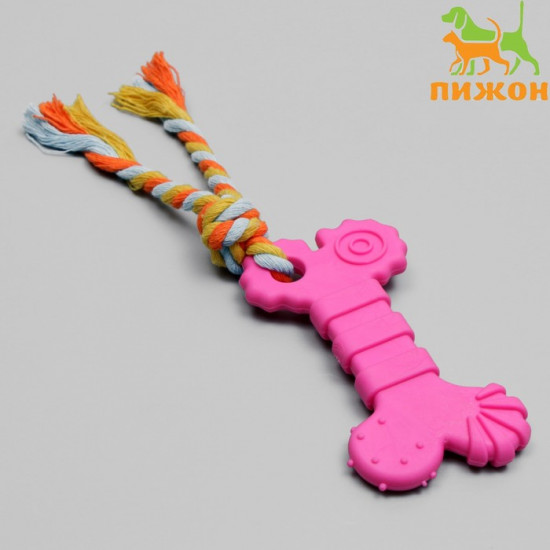 Игрушка жевательная с канатом «Кость с хвостом»