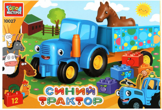 Конструктор «Синий Трактор с тележкой»