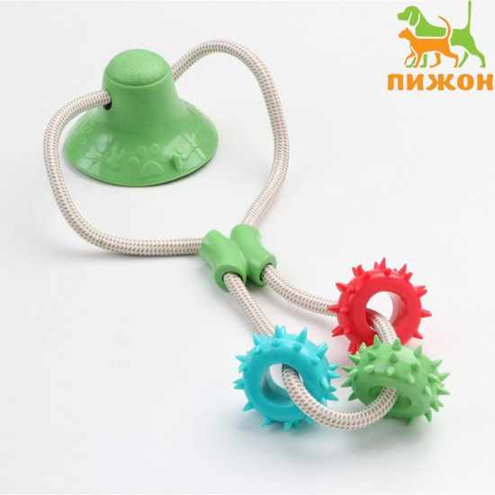 Игрушка для собак «Кольца с шипами на присоске»