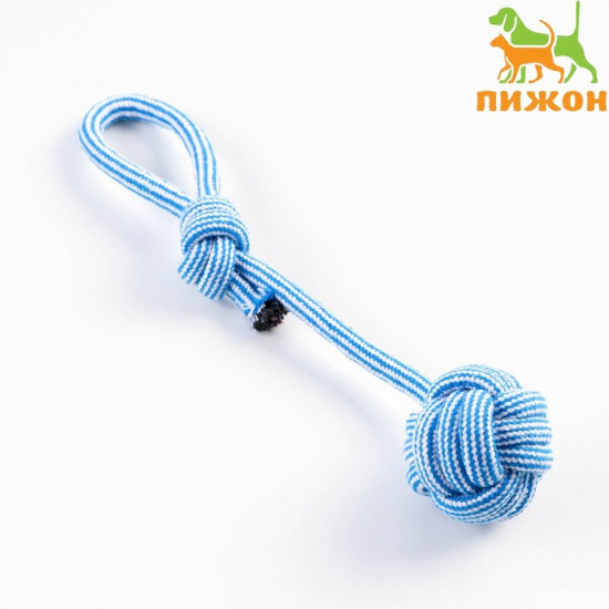 Игрушка-дразнилка для собак с шариком из каната