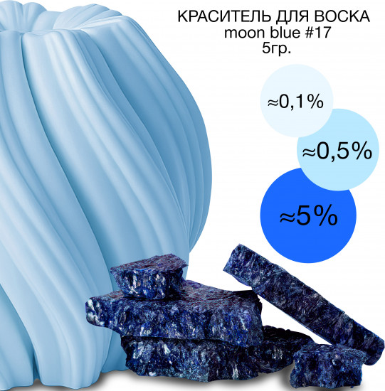 Краситель сухой для свечей и воска, №17 Голубая луна