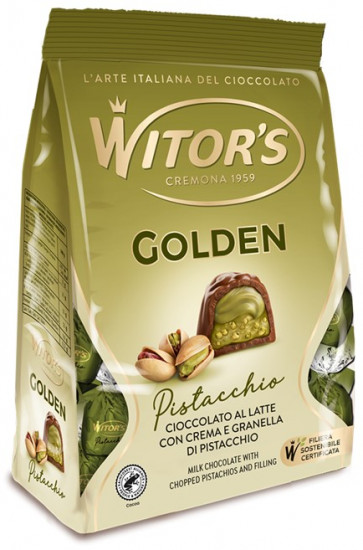 Конфеты с кремовой начинкой и тертой фисташкой «Golden Pistachio»