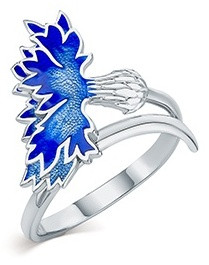 Кольцо из серебра с эмалью