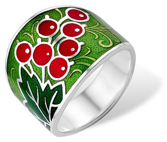 Кольцо из серебра с эмалью