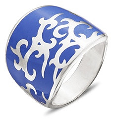 Кольцо из серебра с эмалью