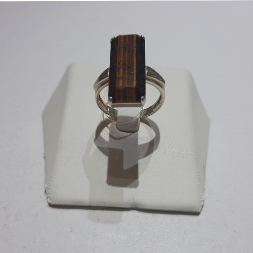 Кольцо из серебра с тигровым глазом