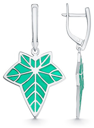 Серьги из серебра с эмалью