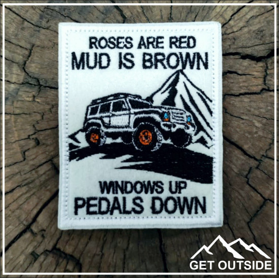Шеврон «Roses are red, Mud is brown, Windows up, Pedals down»