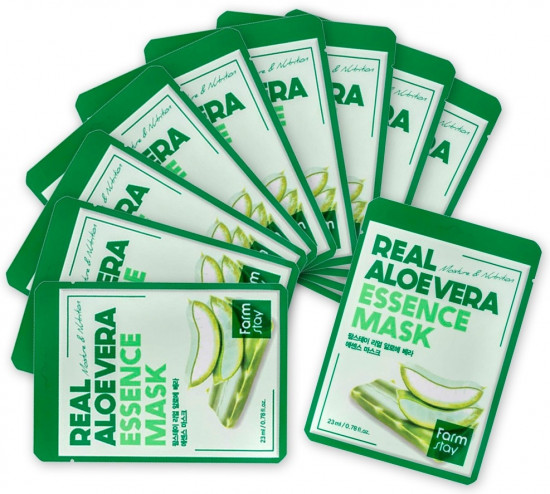 Набор масок для лица «Farm Stay Real Aloevera Essence mask»