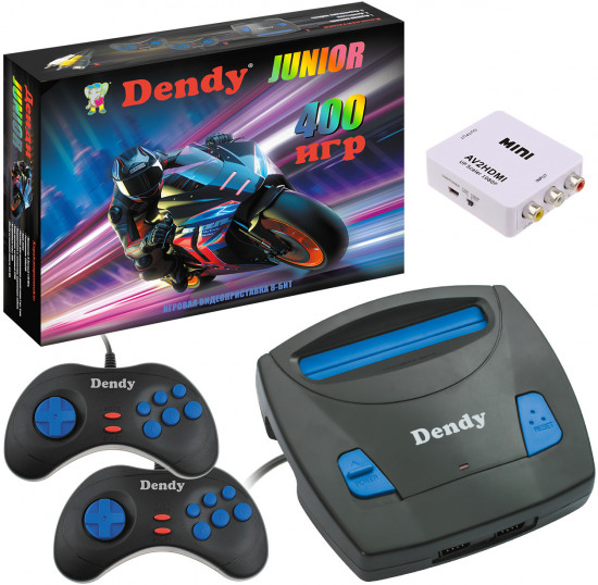 Приставка игровая с конвертером Dendy Junior 400