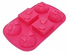 Силиконовая форма "Подарок" (6 ячеек), цвет в ассортименте