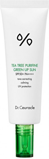 Солнцезащитный крем для проблемной кожи лица SPF50+ «Tea Tree Purifine Green Up Sun»