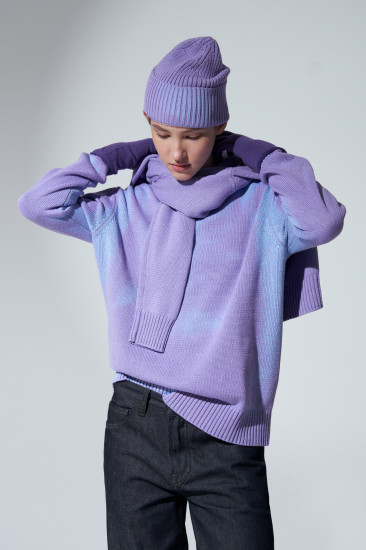 Джемпер женский прямого силуэта из термоткани