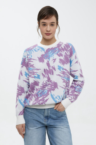 Джемпер женский свободного силуэта с принтом