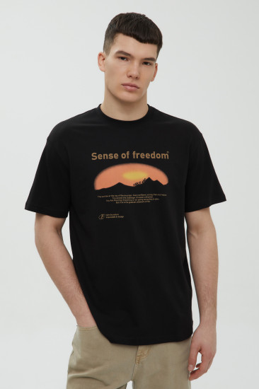 Футболка мужская из хлопка с принтом