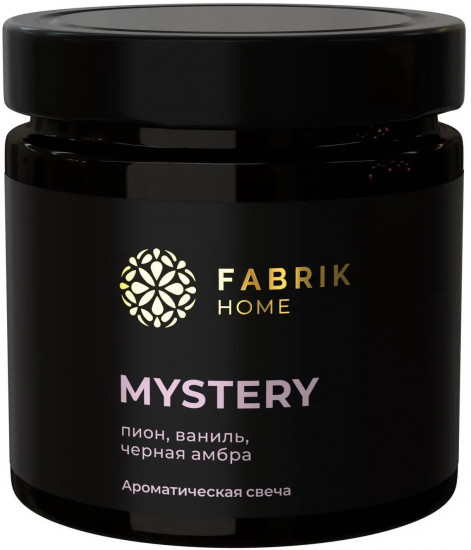 Свеча ароматическая Mystery «Пион, ваниль, черная амбра»